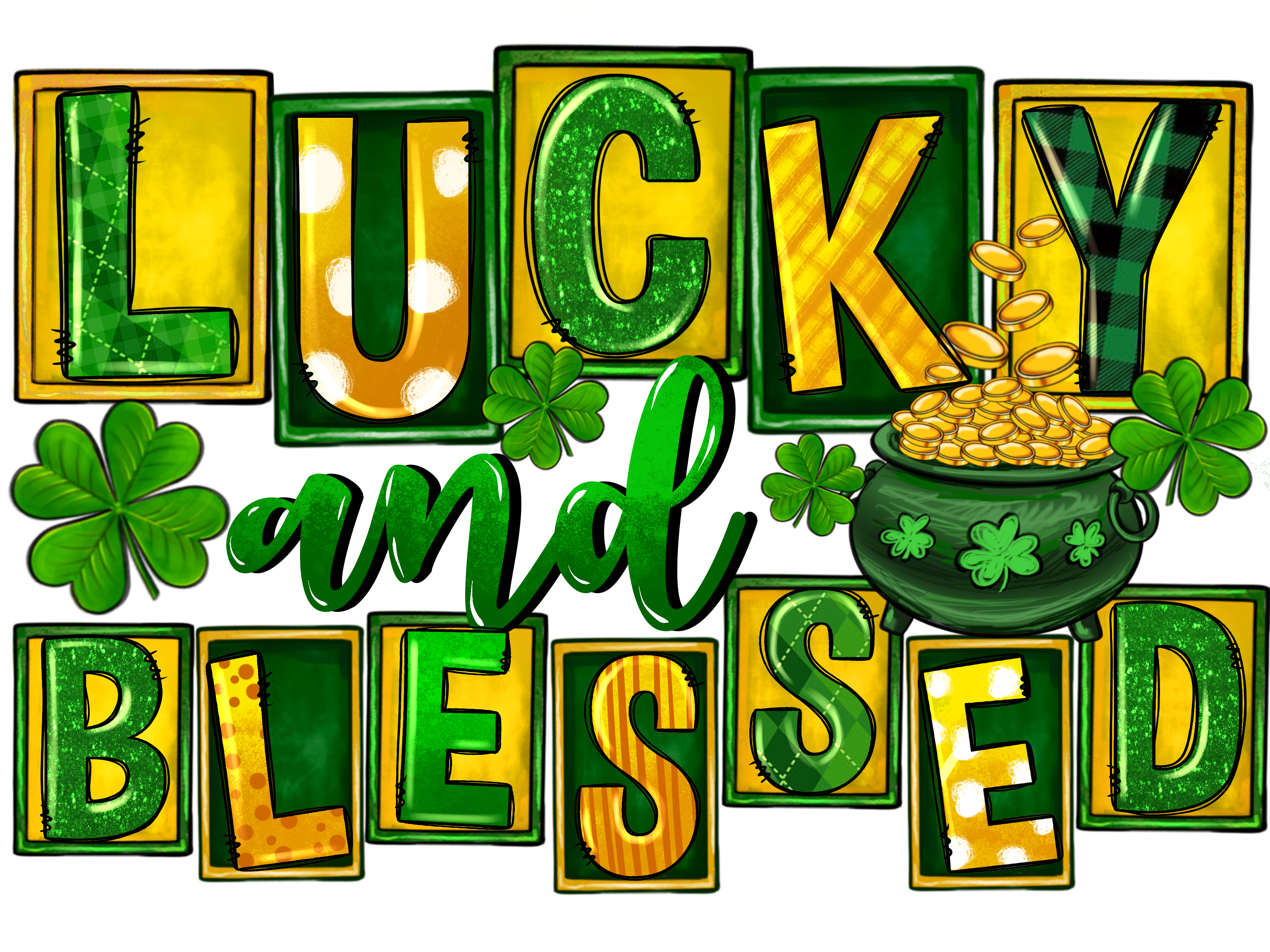 Sublimation Prints - Lucky And Blessed - The Vinyl Haus Main image