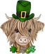 Sublimation Prints - St Patricks Day Highland Cow - The Vinyl Haus