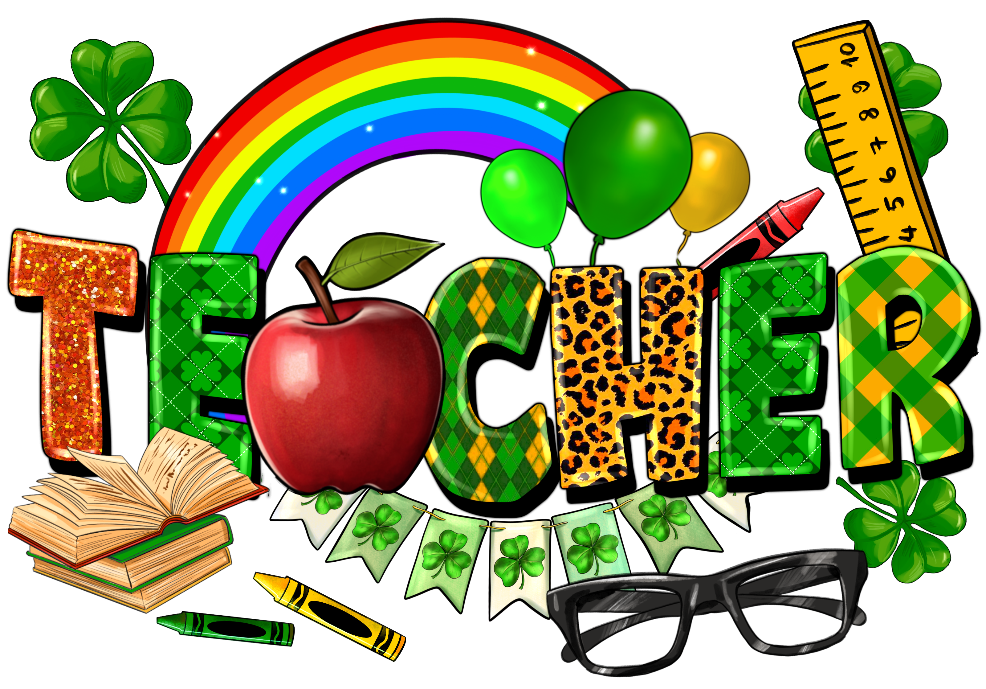 HTV Prints - St Patrick's Day Teacher - The Vinyl Haus Main image