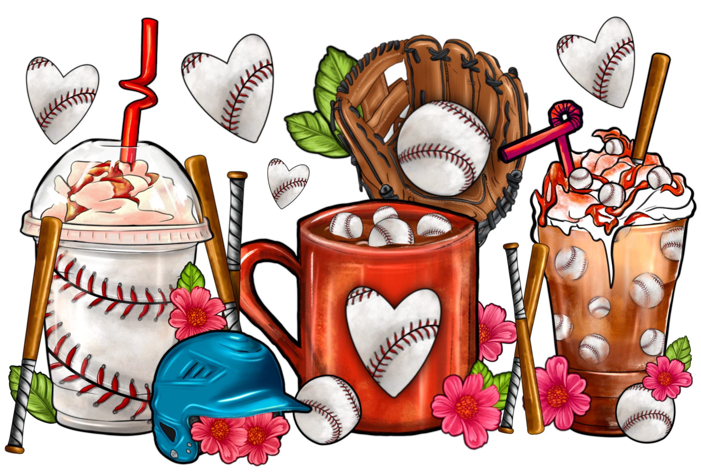 Sublimation Prints - Baseball Coffees - The Vinyl Haus Main image
