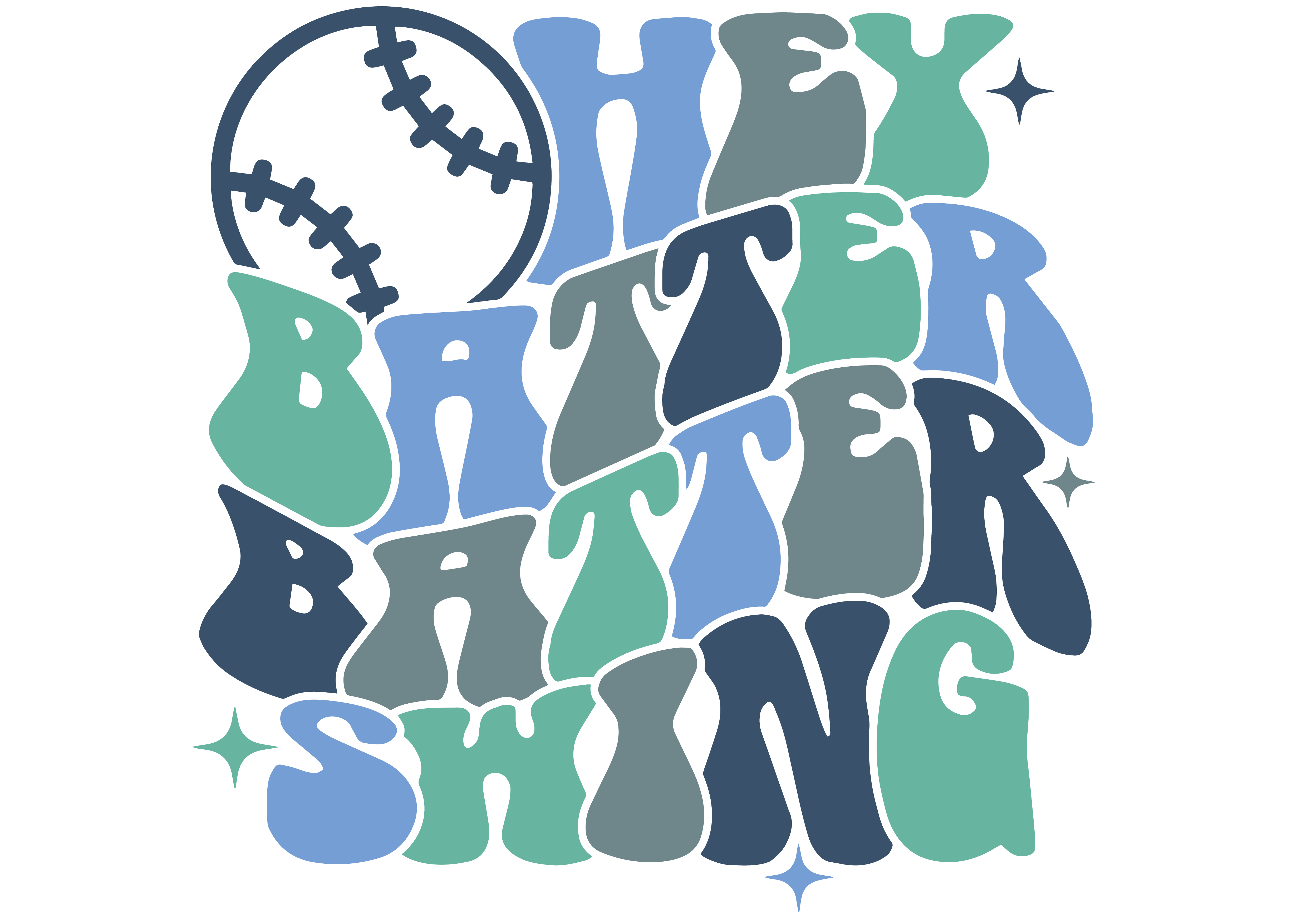HTV Prints - Hey Batter Swing - The Vinyl Haus Main image