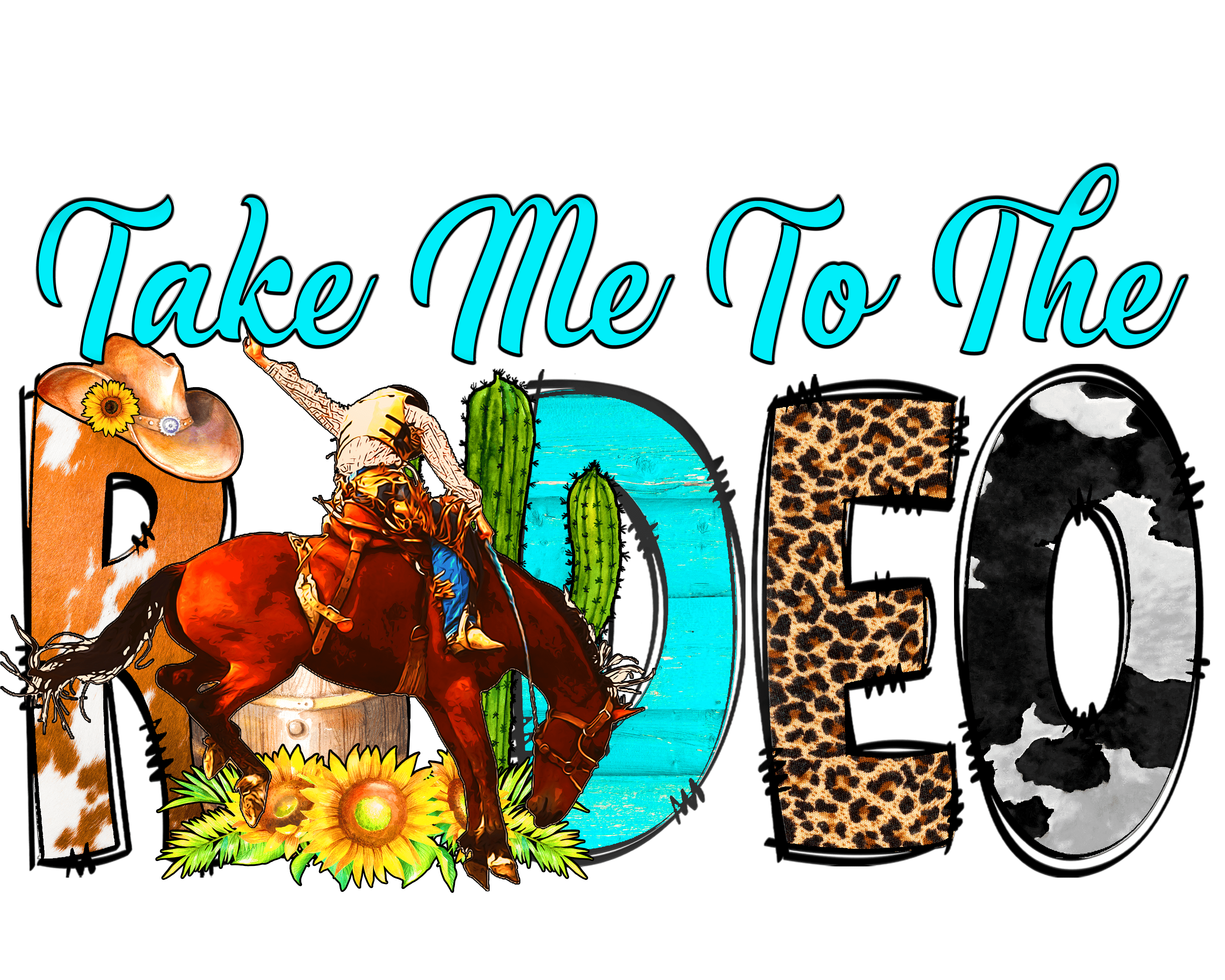 HTV Prints - Take Me To The Rodeo Cowboy - The Vinyl Haus Main image