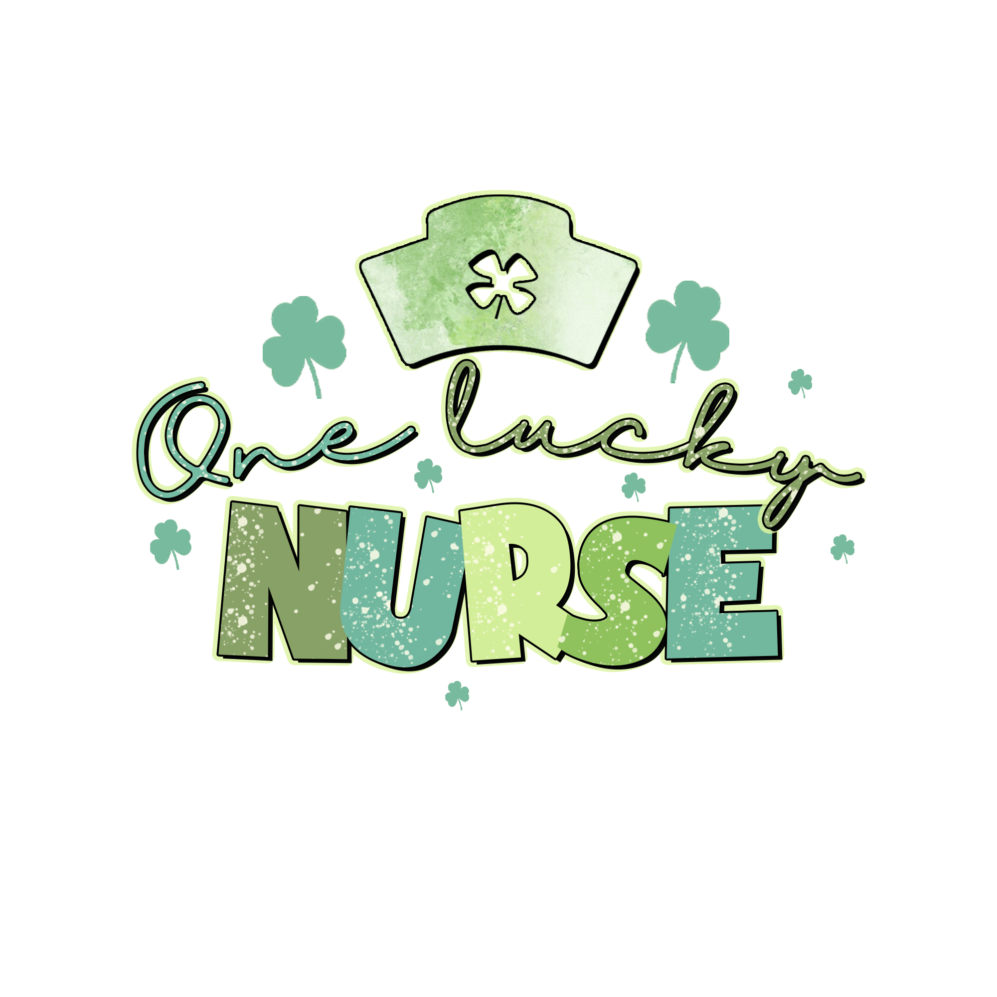 Sublimation Prints - One Lucky Nurse - The Vinyl Haus Main image