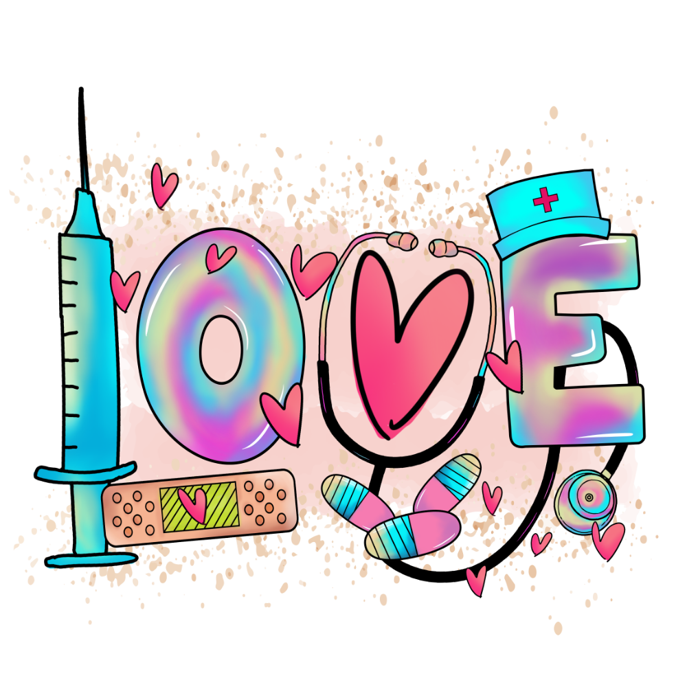 Sublimation Prints - Nurse LOVE - The Vinyl Haus Main image