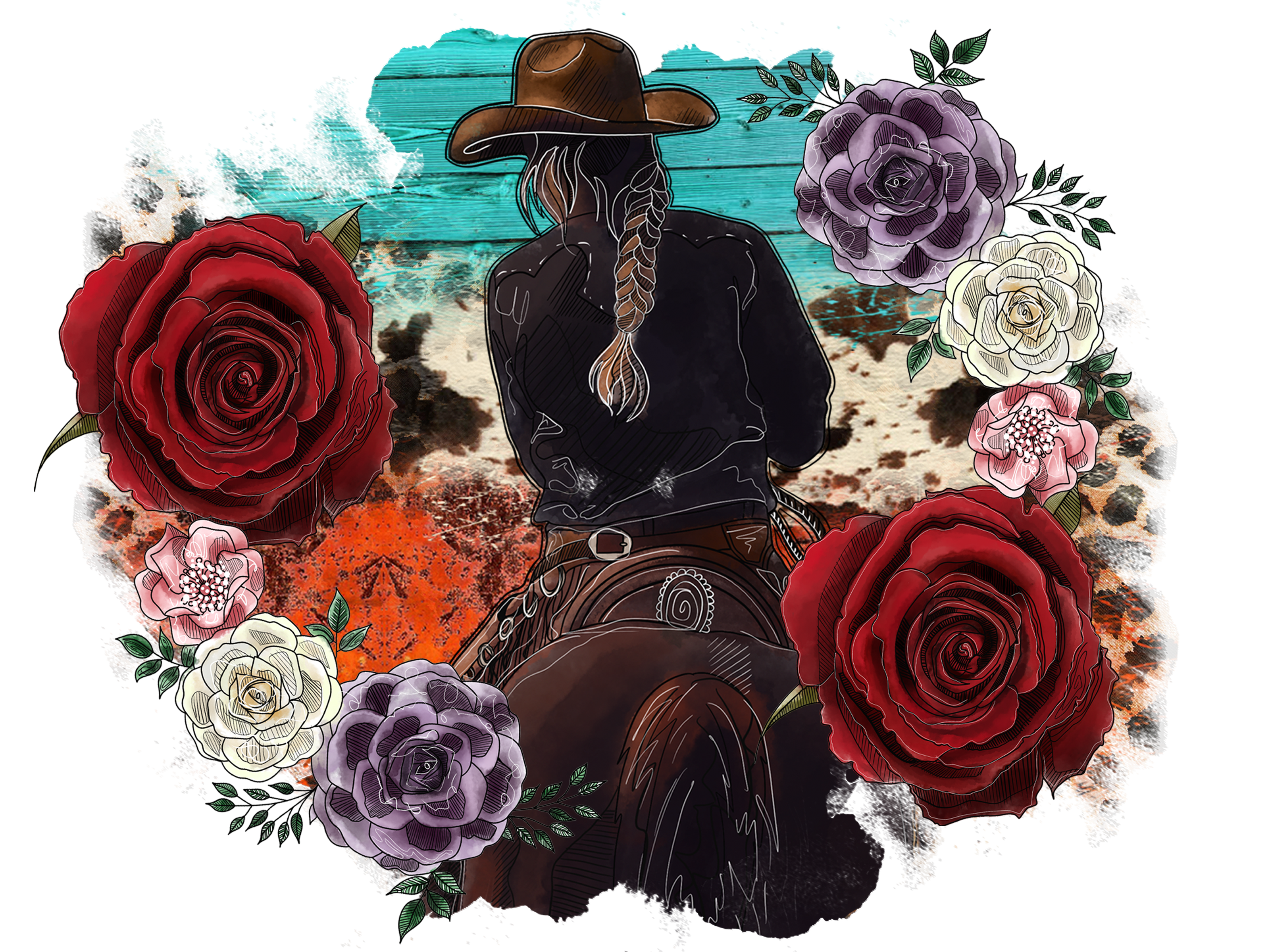 Sublimation Prints - Western Cowgirl - The Vinyl Haus