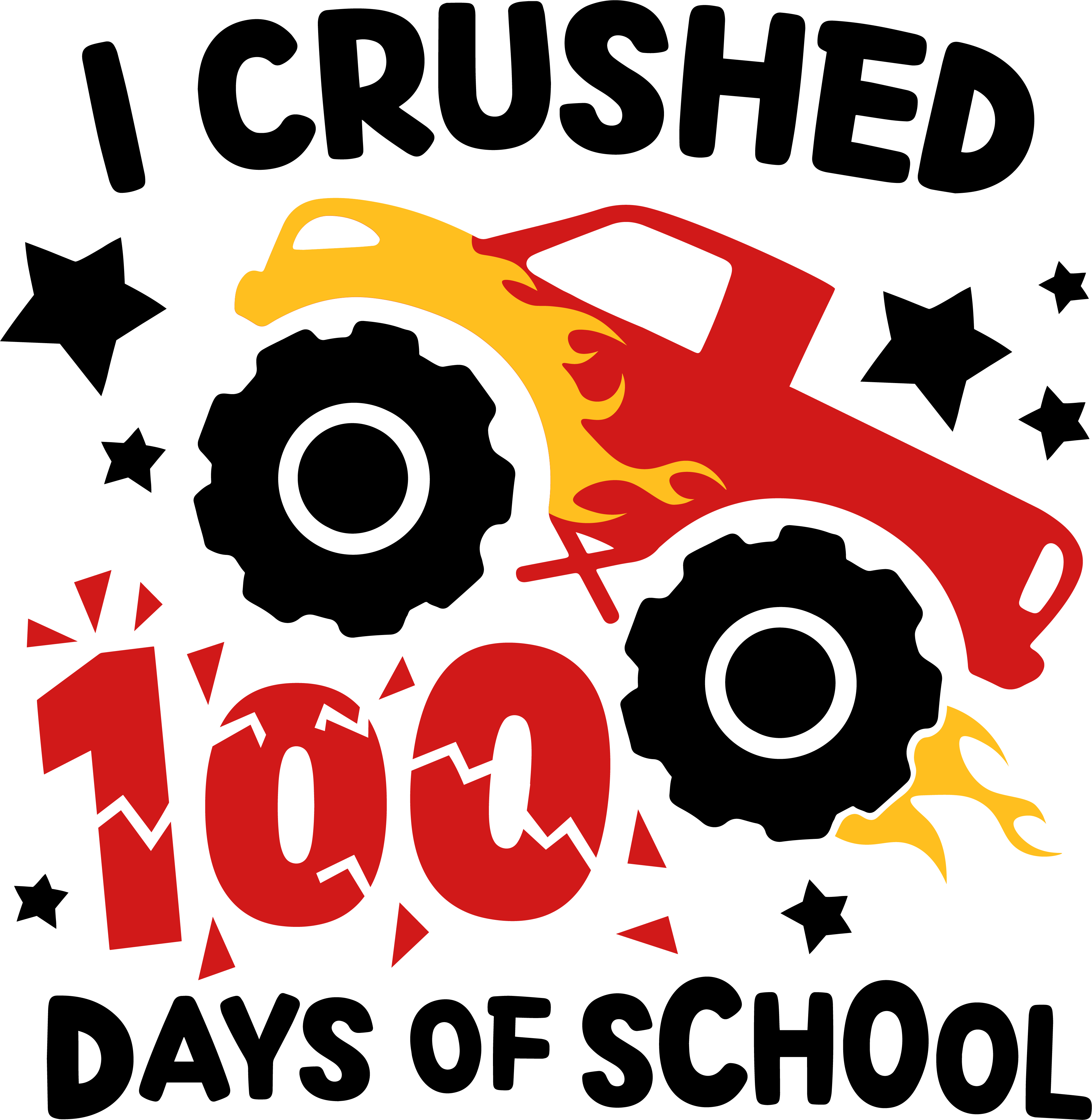 HTV Prints - I Crushed 100 Days of School - The Vinyl Haus