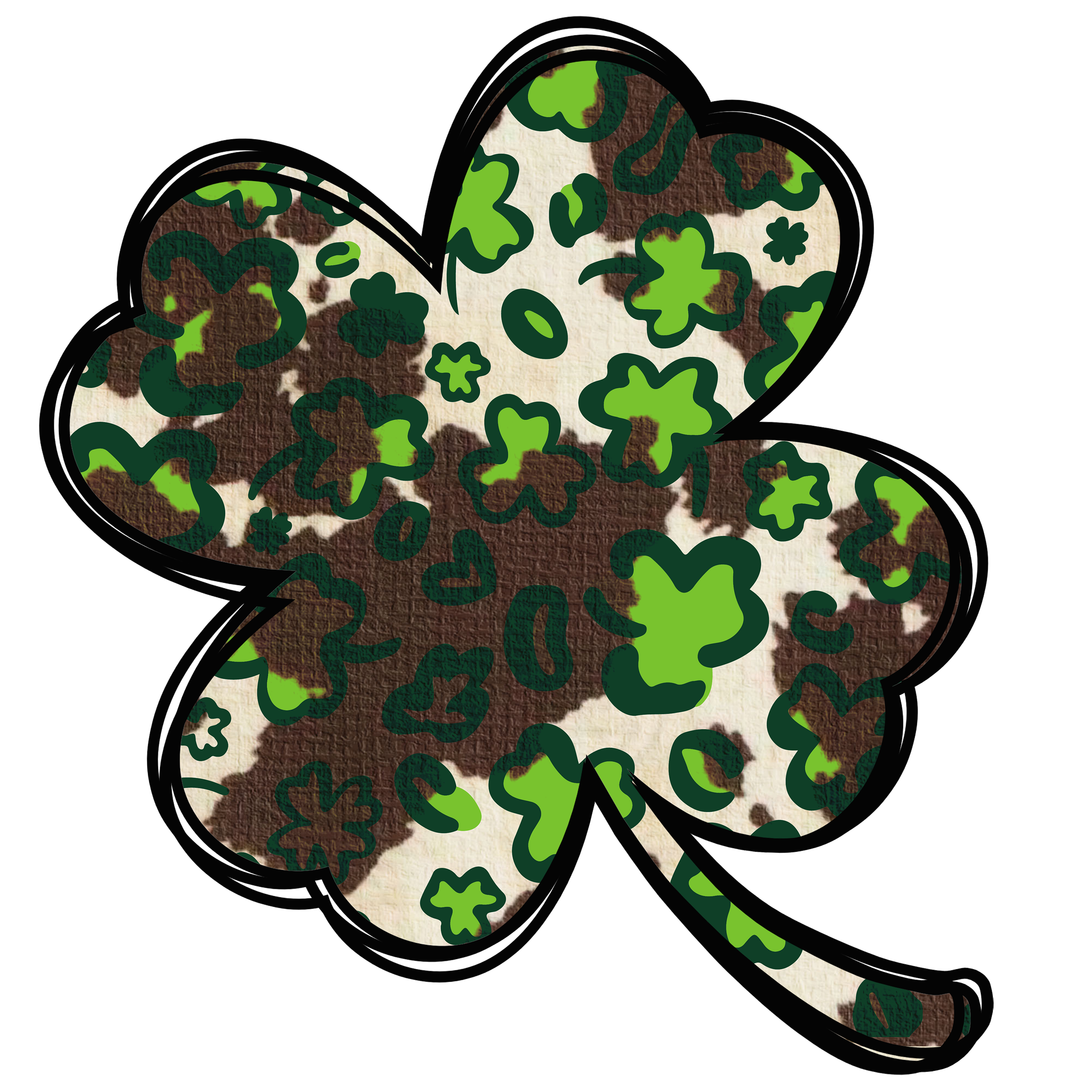 Sublimation Prints - Western Cow Print and Mini Shamrocks - The Vinyl Haus