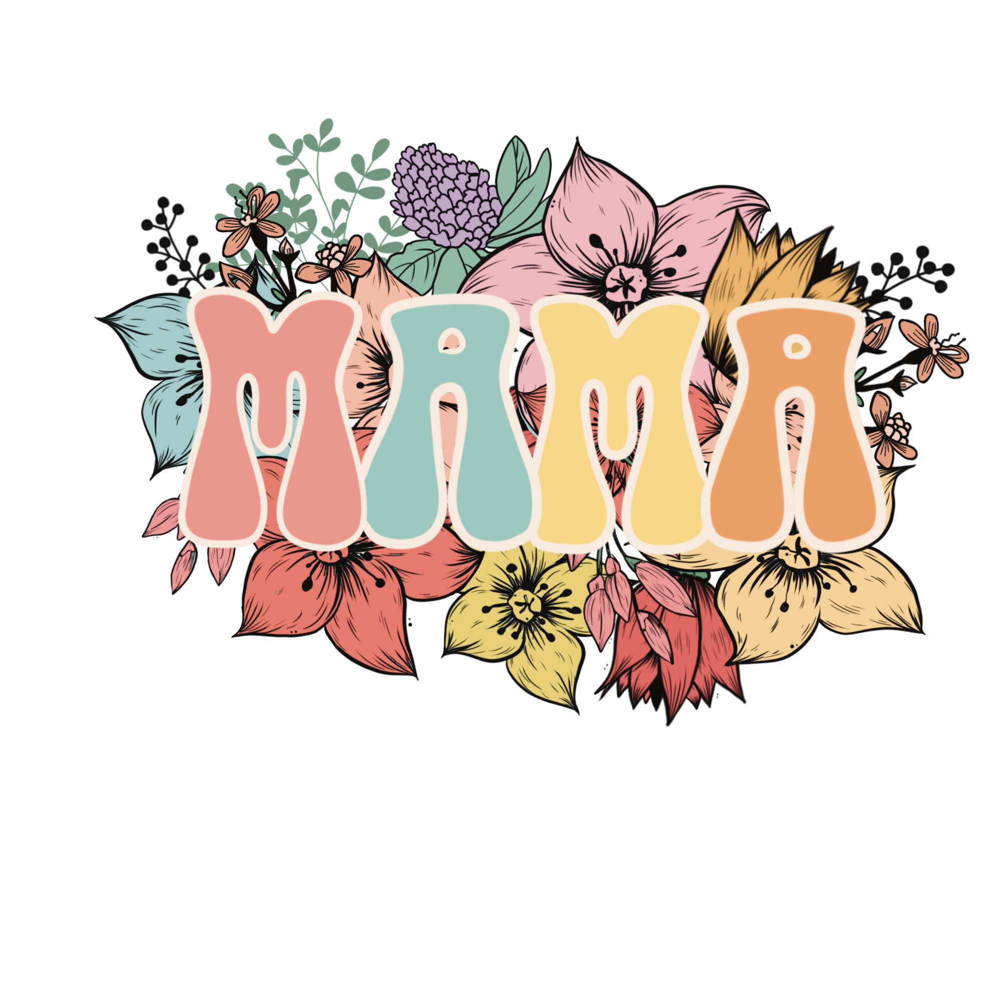 Sublimation Prints -MAMA FLORAL - The Vinyl Haus Main image