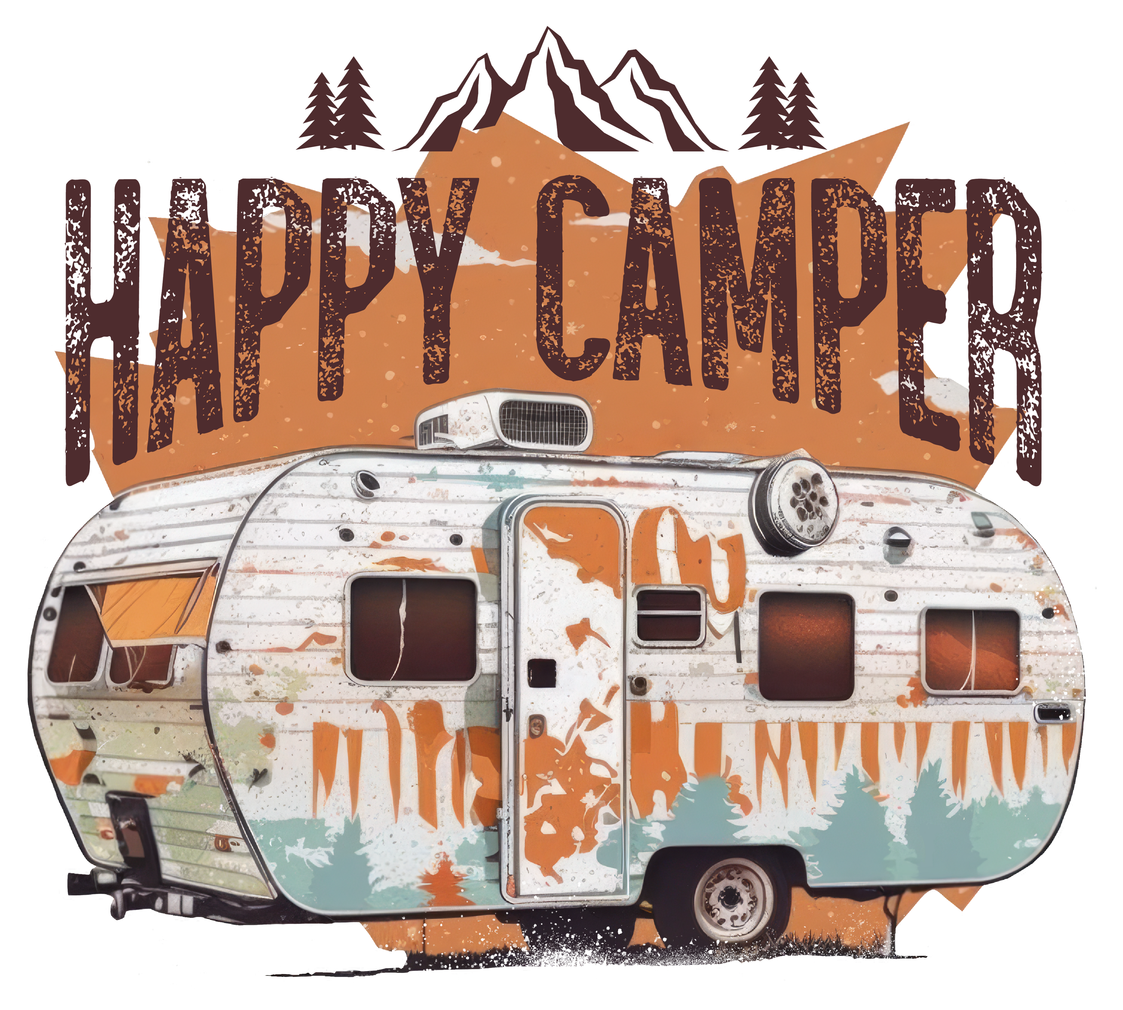 Sublimation Prints -Happy Camper - The Vinyl Haus