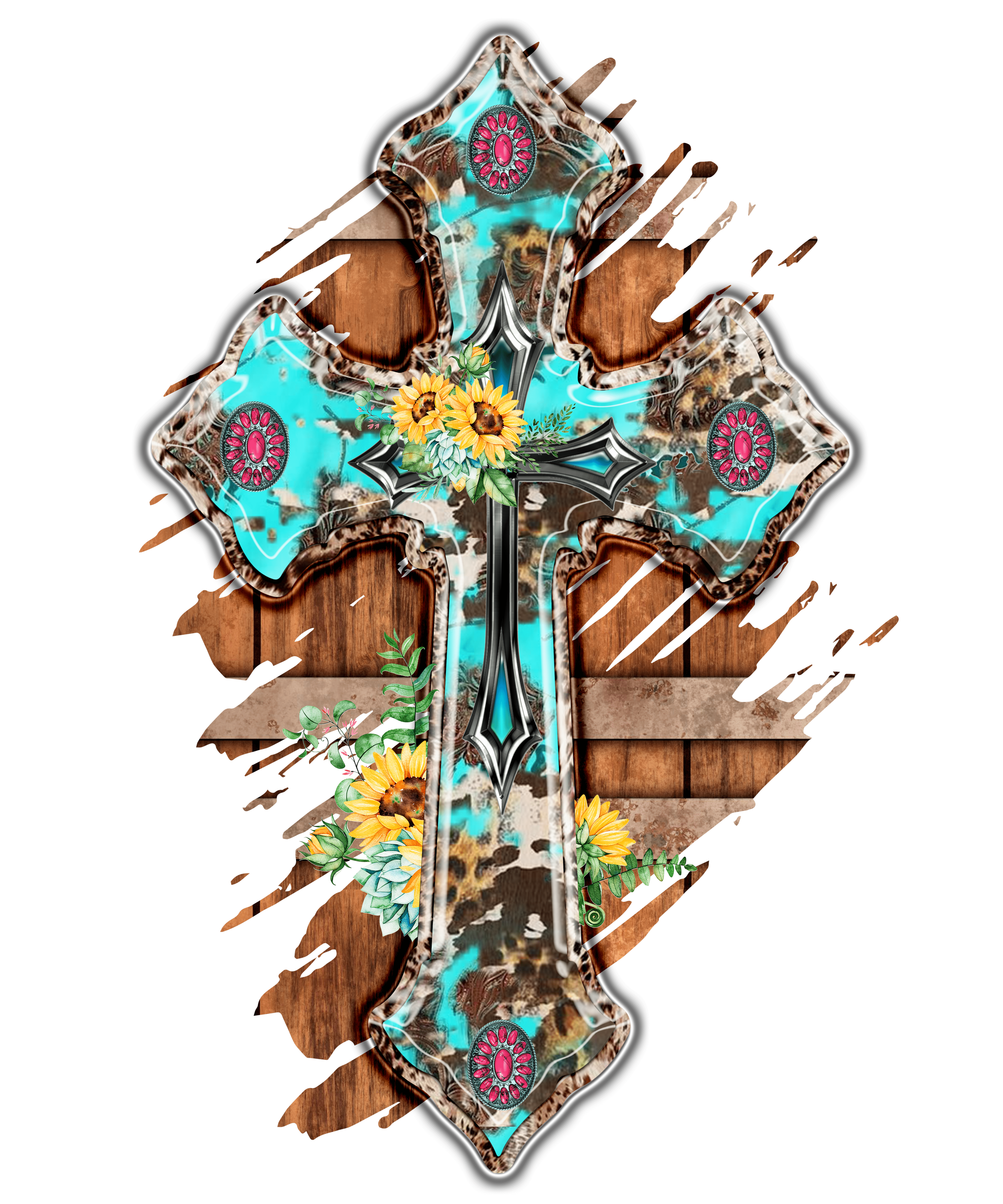 Sublimation Prints - Western Cross - The Vinyl Haus