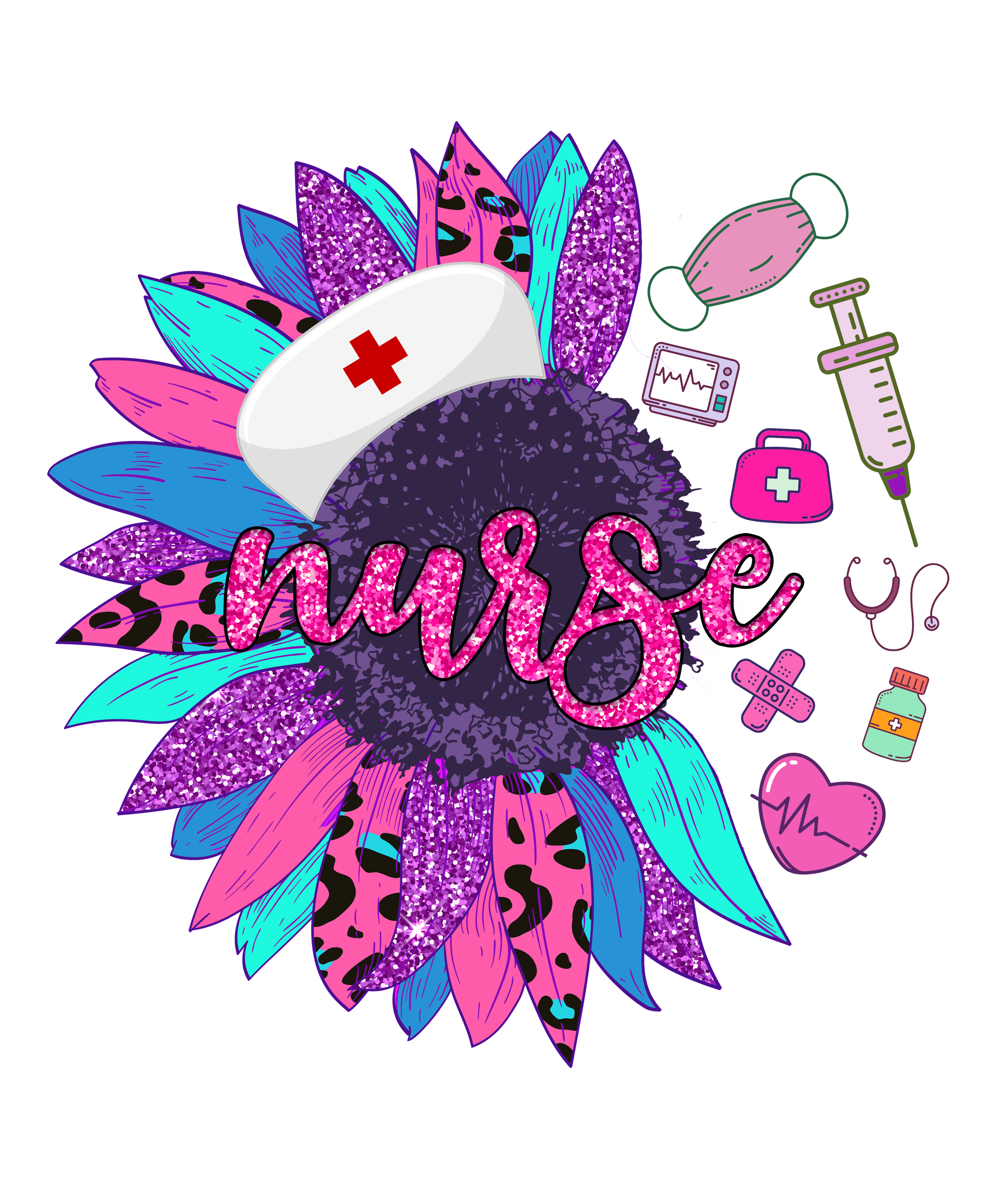 Sublimation Prints - Nurse Sunflower - The Vinyl Haus