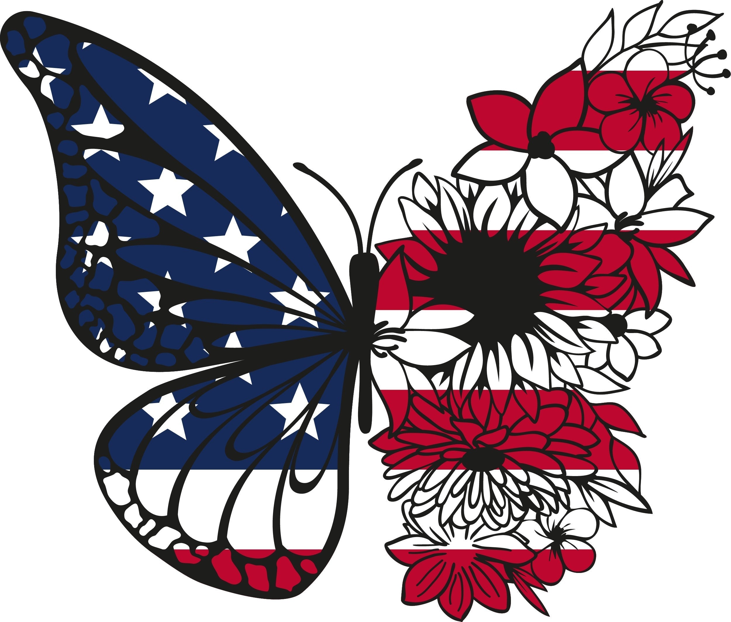 Sublimation Prints - Patriotic Butterfly - The Vinyl Haus Main image