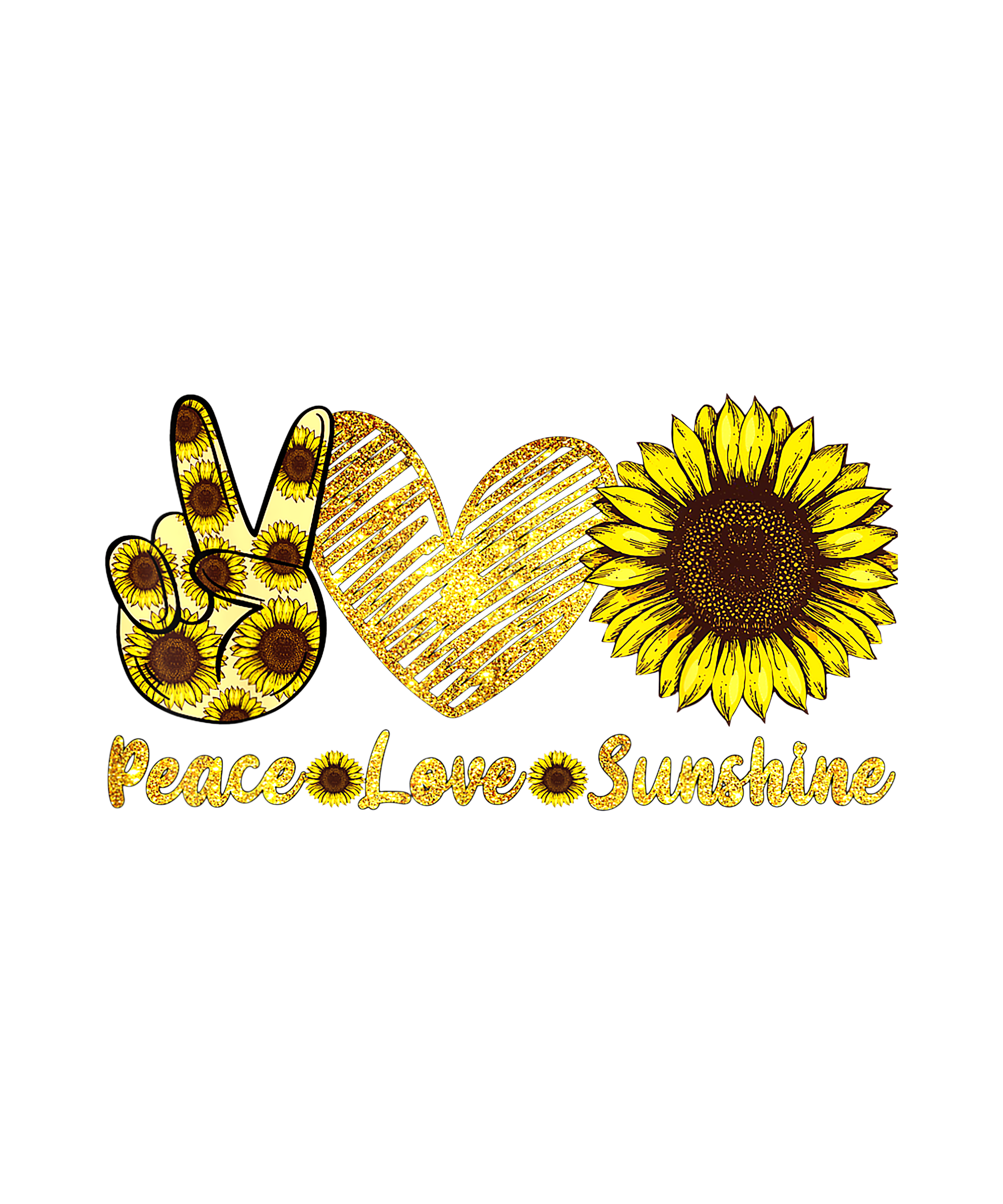 Sublimation Prints - Peace Love Sunshine - The Vinyl Haus Main image