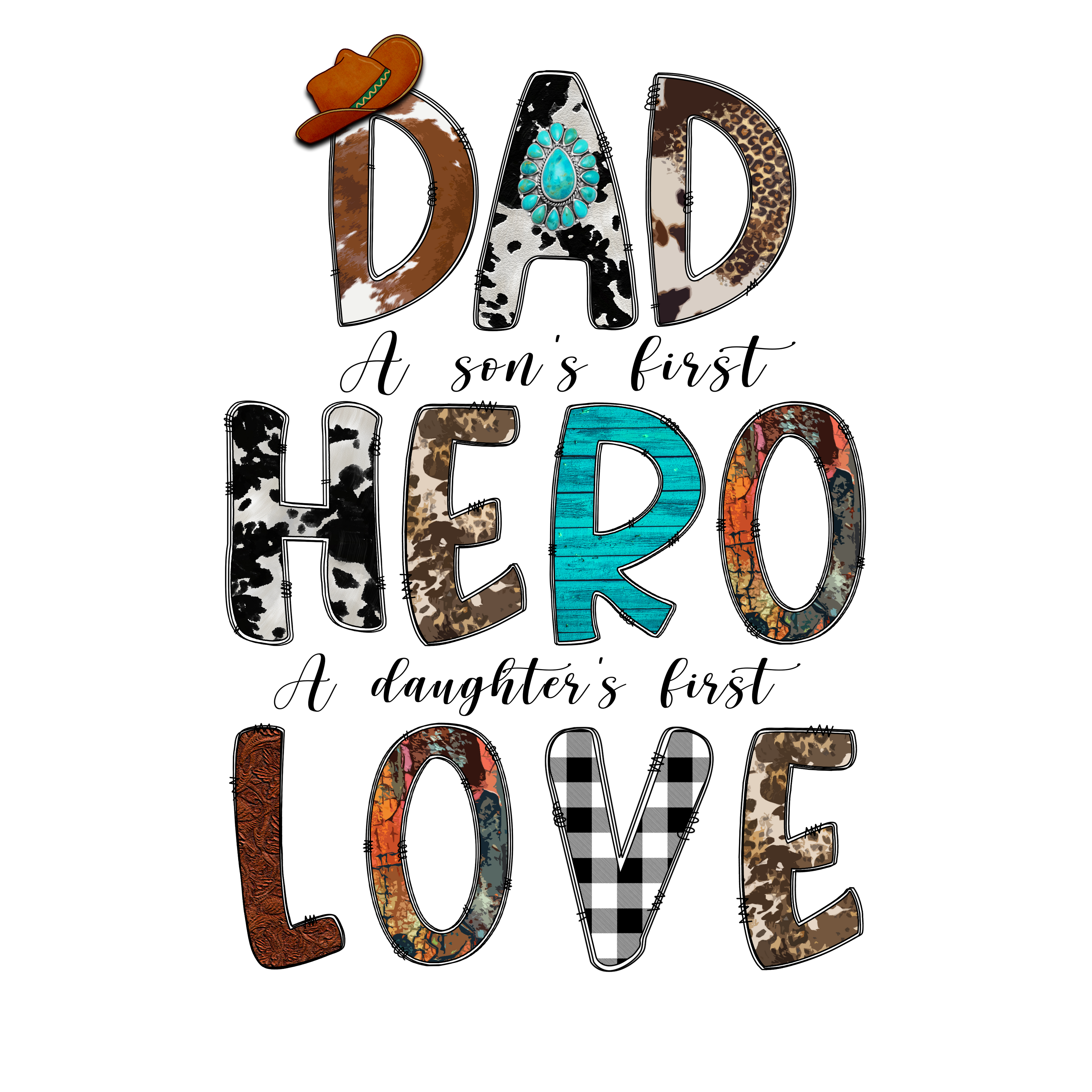 Sublimation Prints - Dad Hero Love - The Vinyl Haus