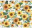 Sublimation Tumbler Wrap - Sunflowers on Stripes - The Vinyl Haus