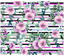 Sublimation Tumbler Wrap - Flowers on Pink and Black Stripes - The Vinyl Haus