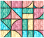 Sublimation Tumbler Wrap - Abstract Shapes Stained Glass - The Vinyl Haus