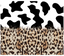 Sublimation Tumbler Wrap - Leopard and Cow Print - The Vinyl Haus