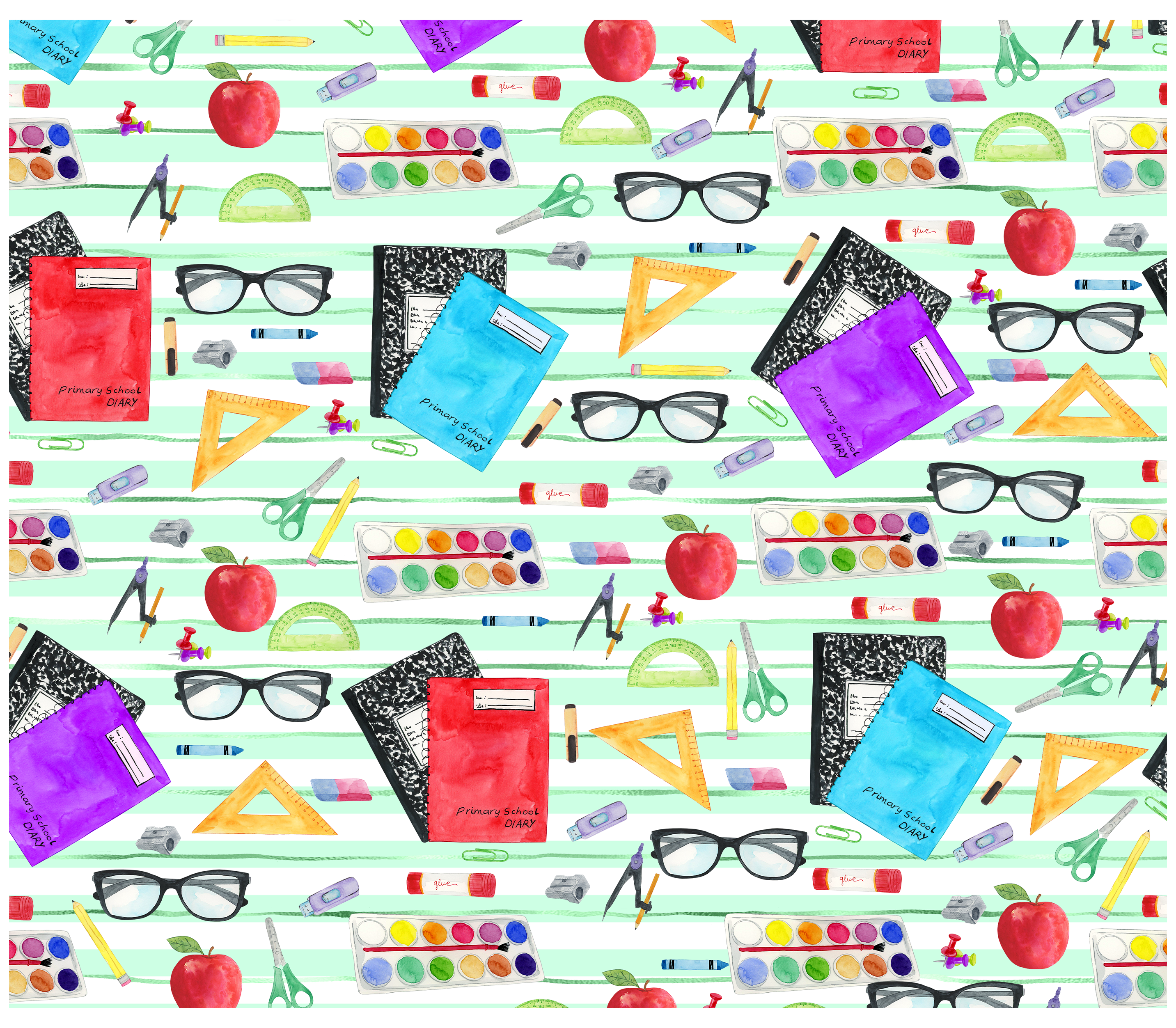 Sublimation Tumbler Wrap - School Supplies - The Vinyl Haus Main image