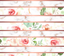 Sublimation Tumbler Wrap - Floral Stripes - The Vinyl Haus