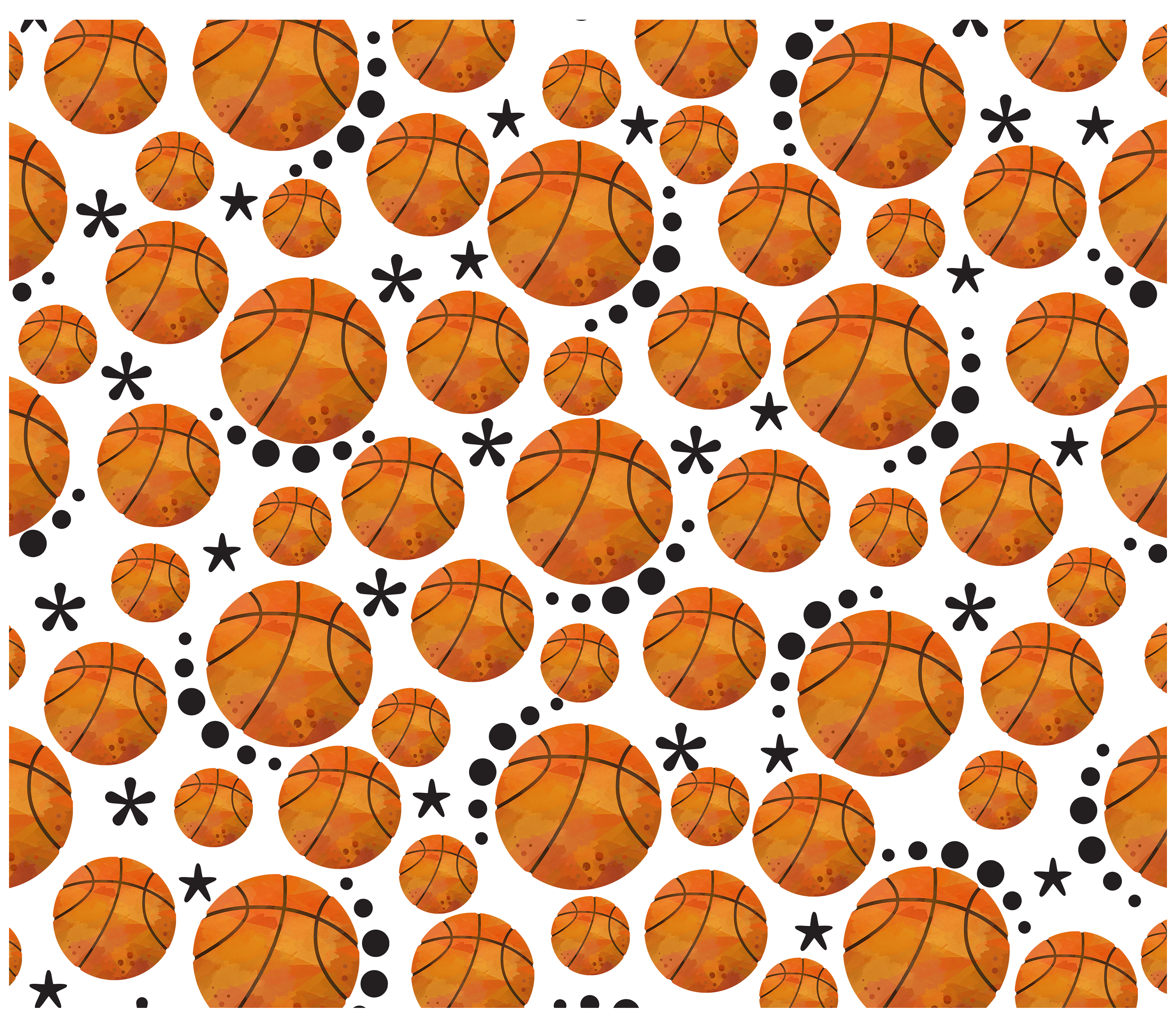Sublimation Tumbler Wrap - Basketball - The Vinyl Haus Main image