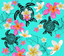 Sublimation Tumbler Wrap - Tropical Turtles - The Vinyl Haus