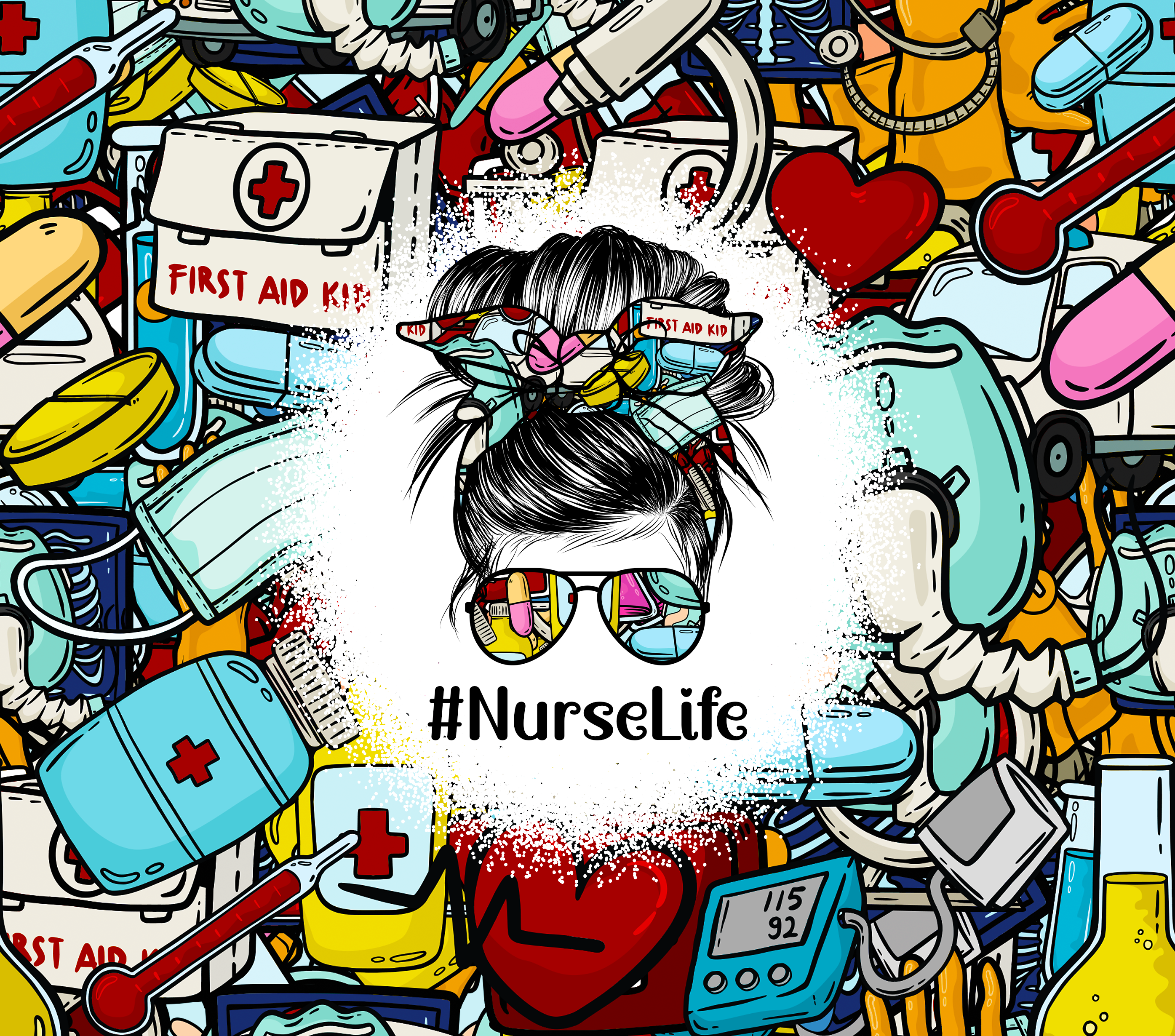 Sublimation Tumbler Wrap - Nurse Life - The Vinyl Haus Main image