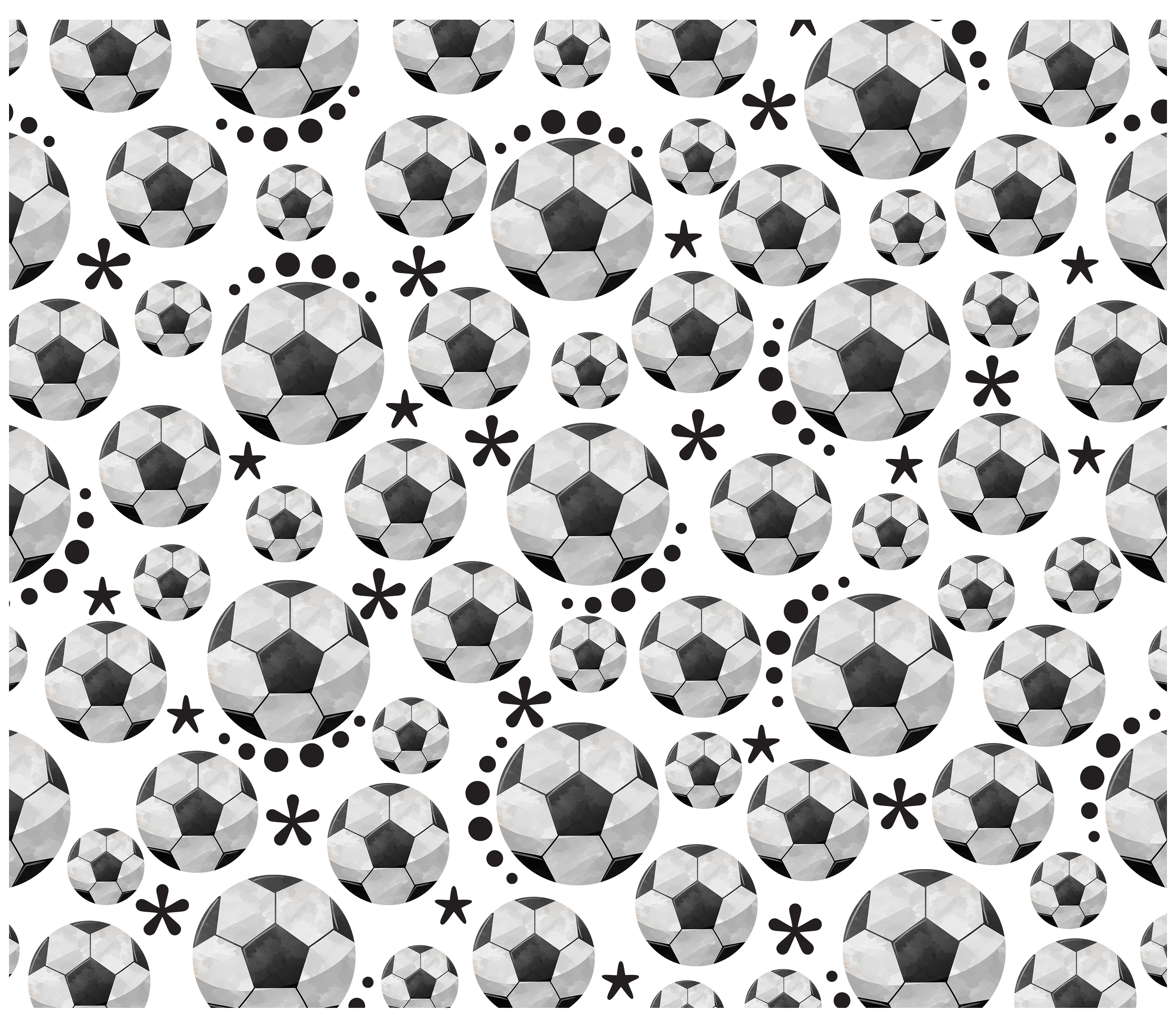 Sublimation Tumbler Wrap - Soccer Balls - The Vinyl Haus Main image