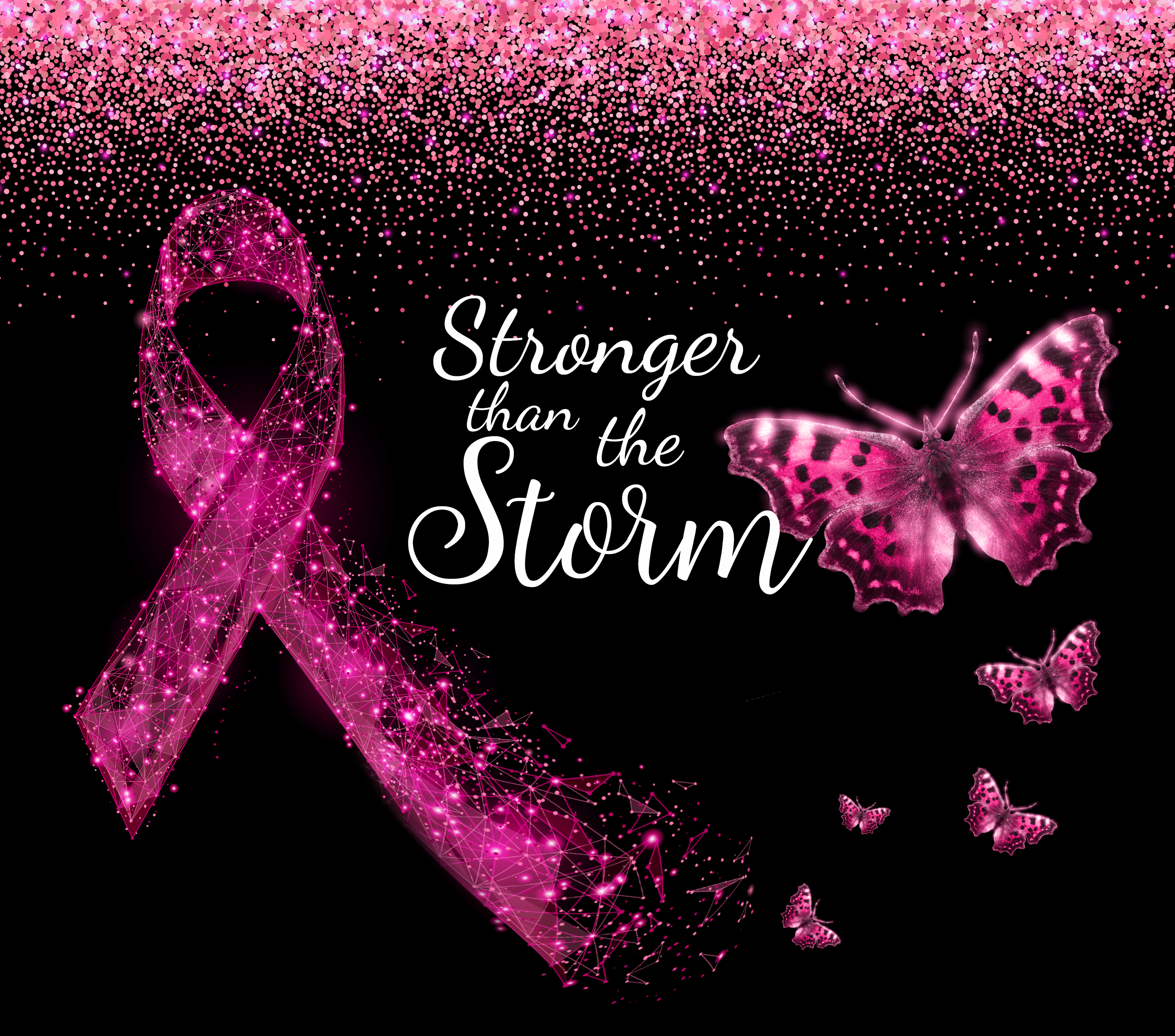 Sublimation Tumbler Wrap - Stronger Than The Storm - The Vinyl Haus Main image