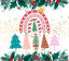 Sublimation Tumbler Wrap - Christmas Trees and Rainbow - The Vinyl Haus