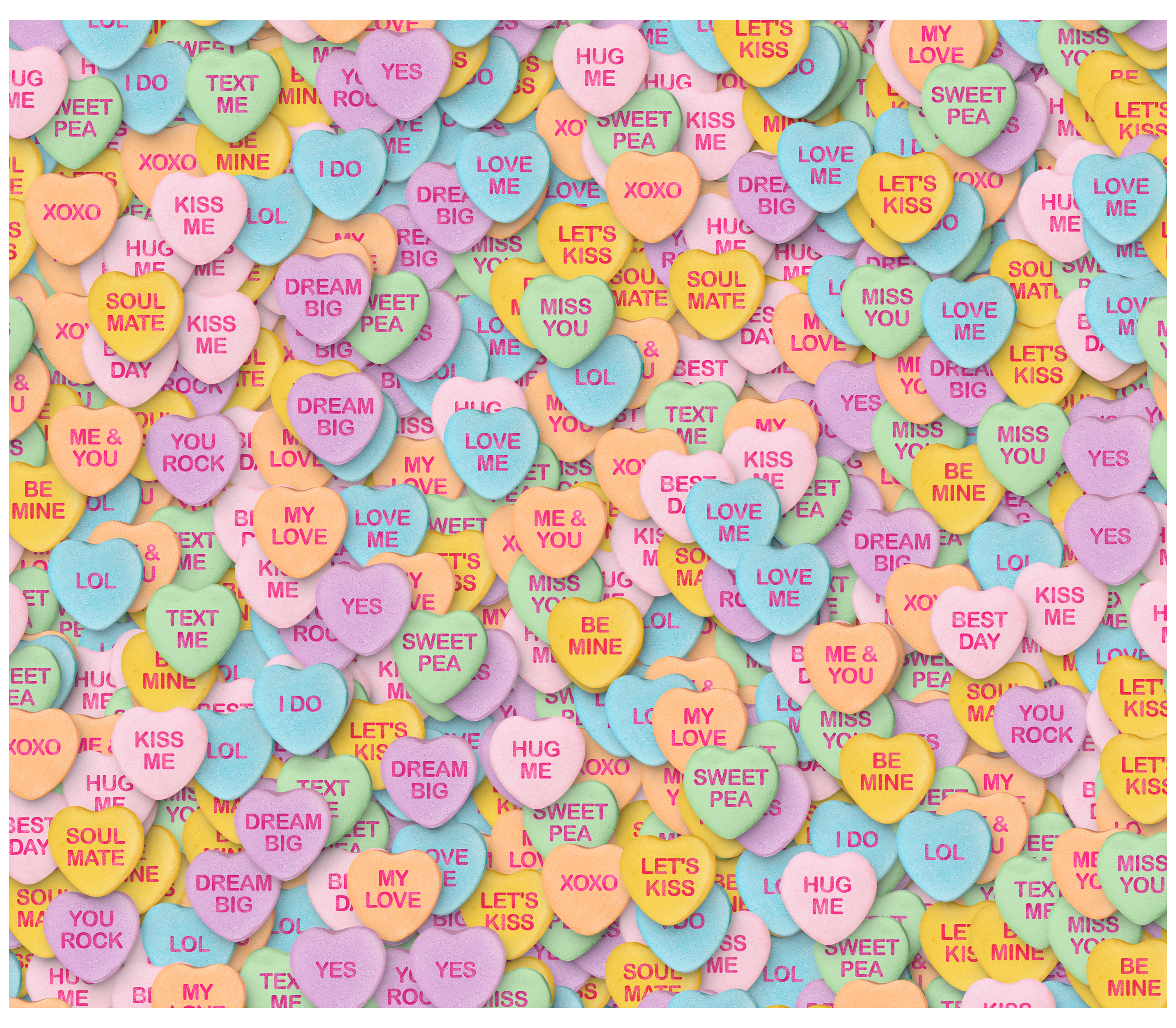 Sublimation Tumbler Wrap - Valentine Candy Hearts - The Vinyl Haus Main image