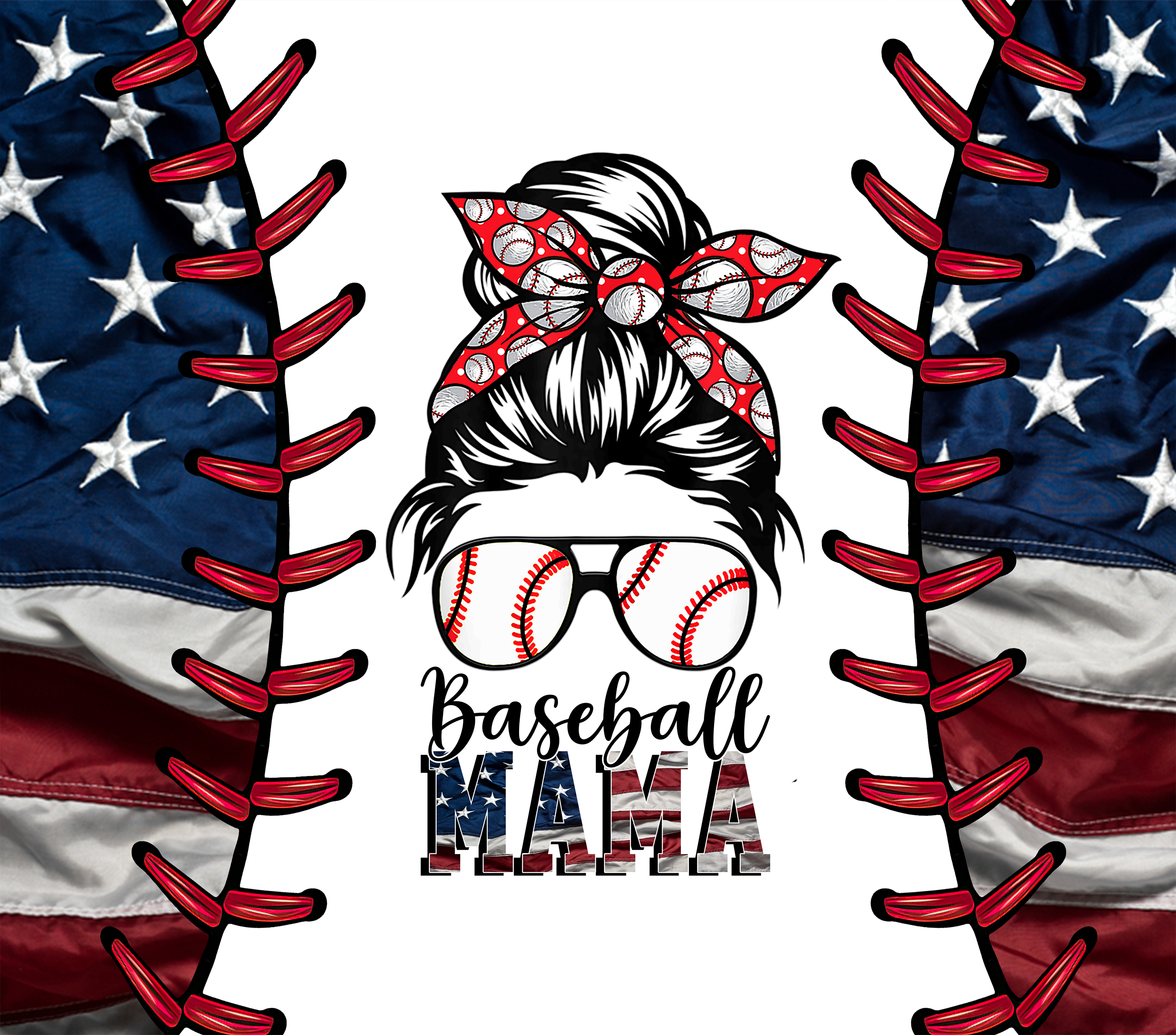 Sublimation Tumbler Wrap - Baseball Mama - The Vinyl Haus Main image