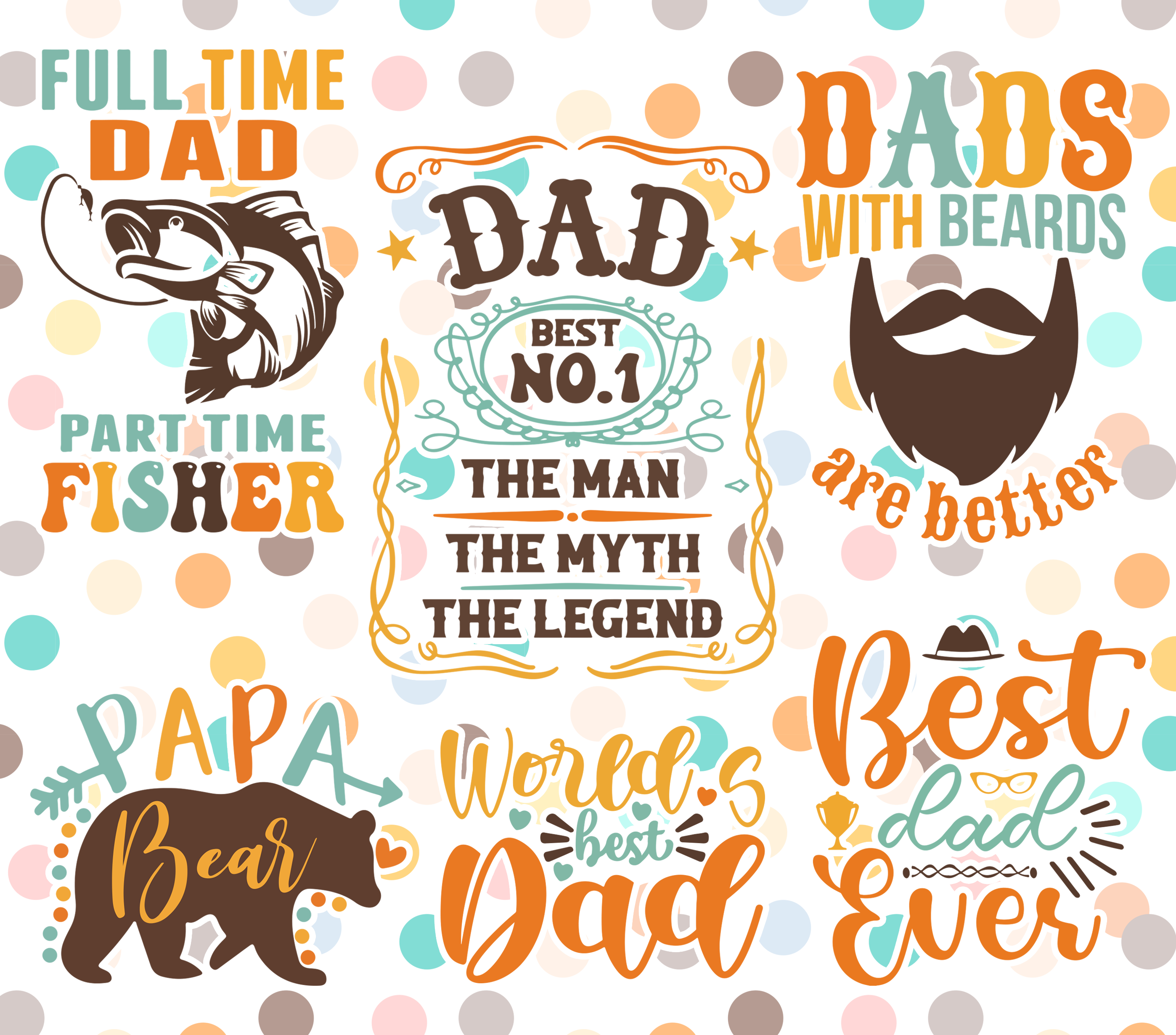 Sublimation Tumbler Wrap - Dad - The Vinyl Haus Main image