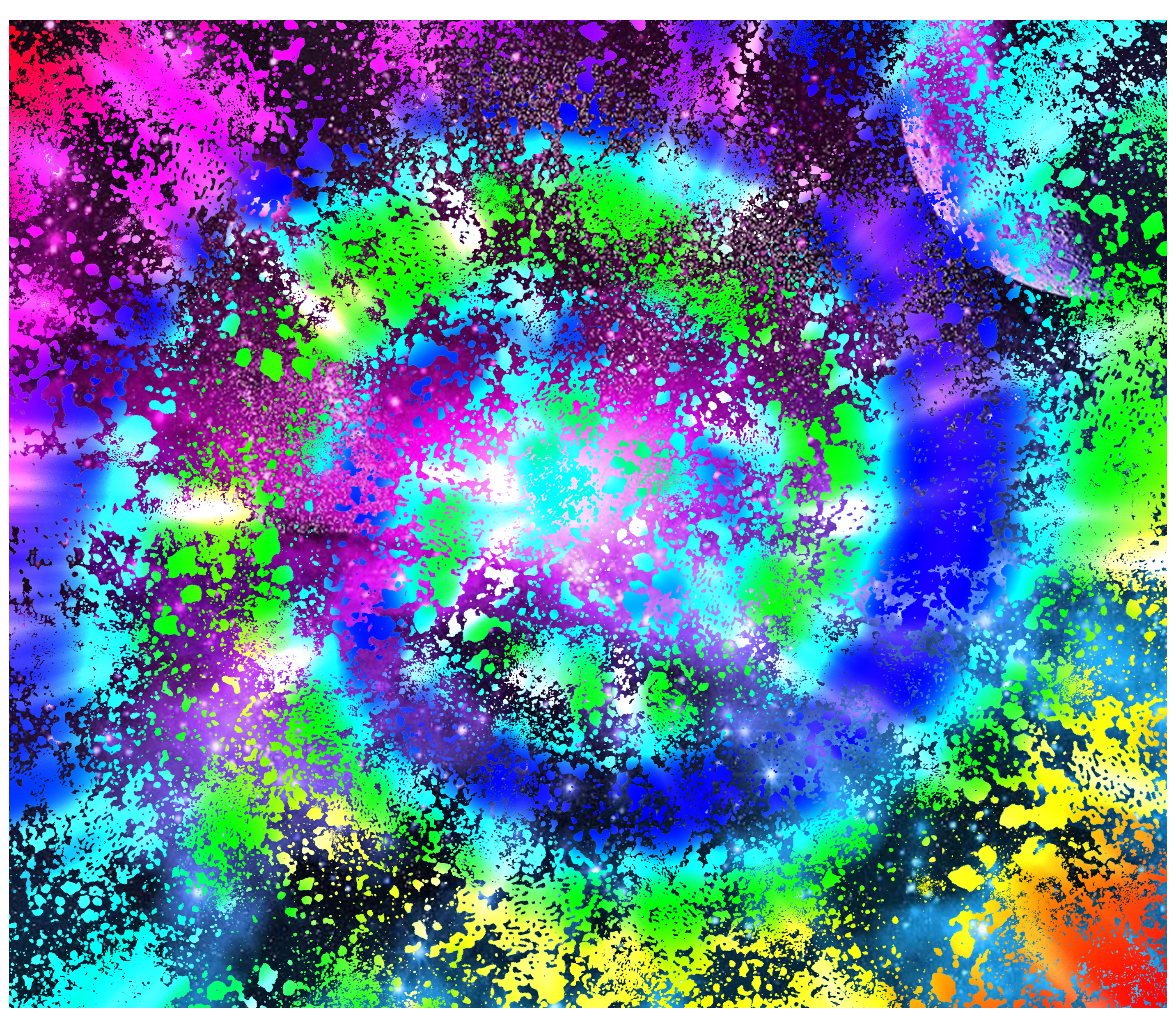 Sublimation Tumbler Wrap - Splatter Tie Dye - The Vinyl Haus Main image