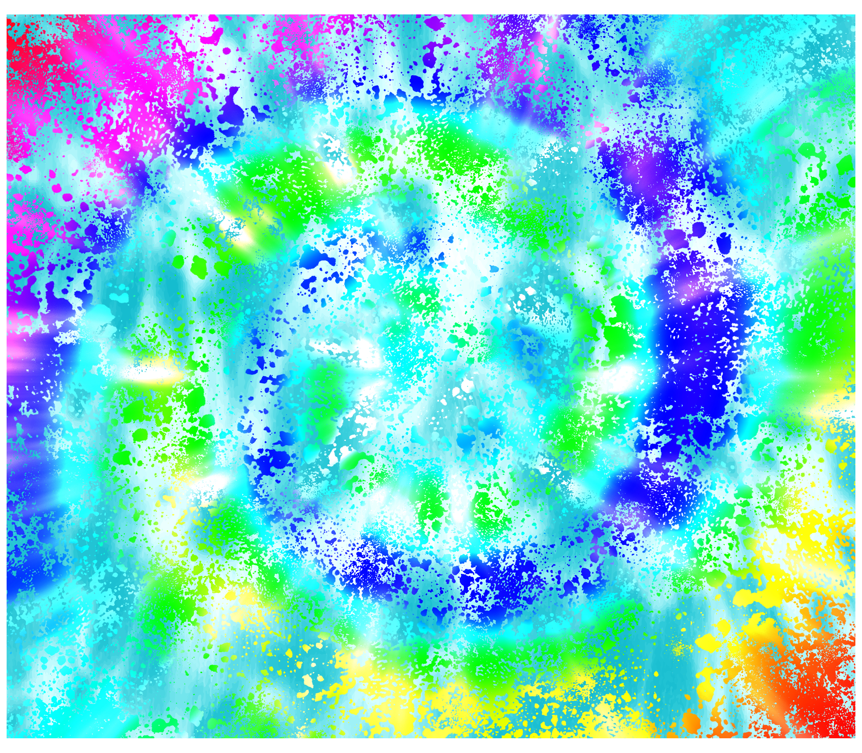 Sublimation Tumbler Wrap - Bright Tie Dye - The Vinyl Haus