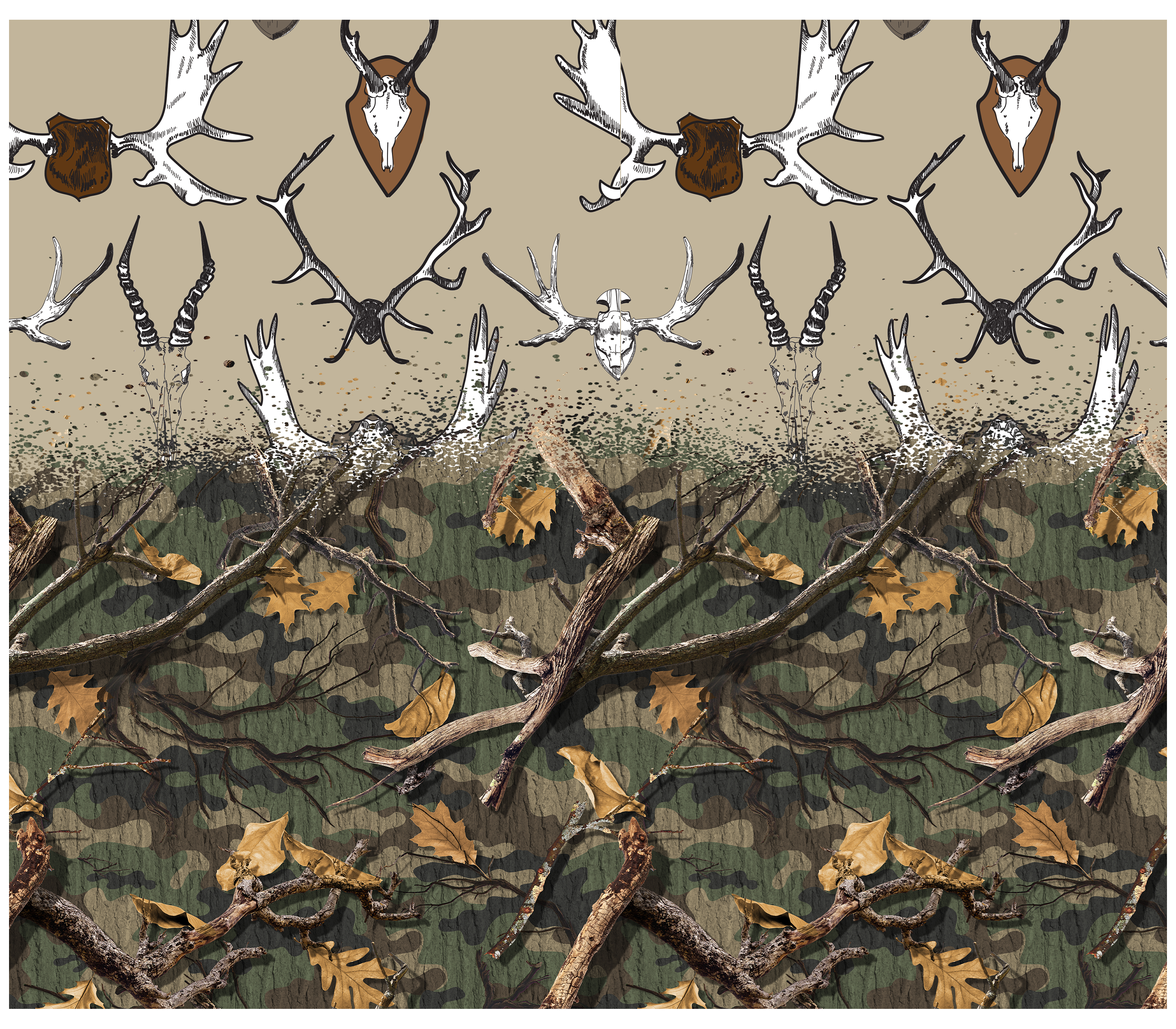 Sublimation Tumbler Wrap - Hunting Camo - The Vinyl Haus Main image