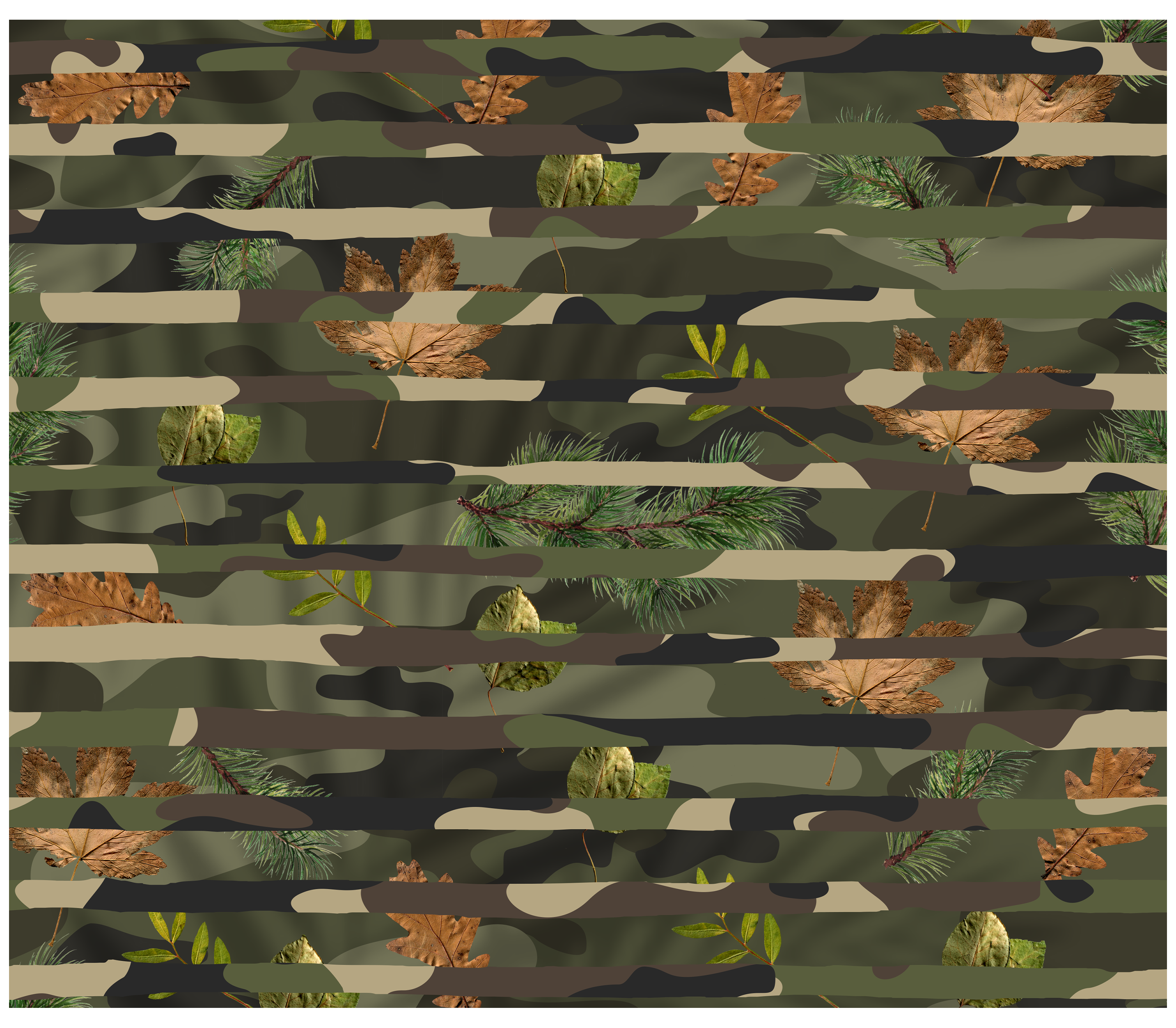 Sublimation Tumbler Wrap - Leaf Camo Stripes - The Vinyl Haus Main image
