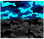 Sublimation Tumbler Wrap - Blue and Black Split Camo - The Vinyl Haus