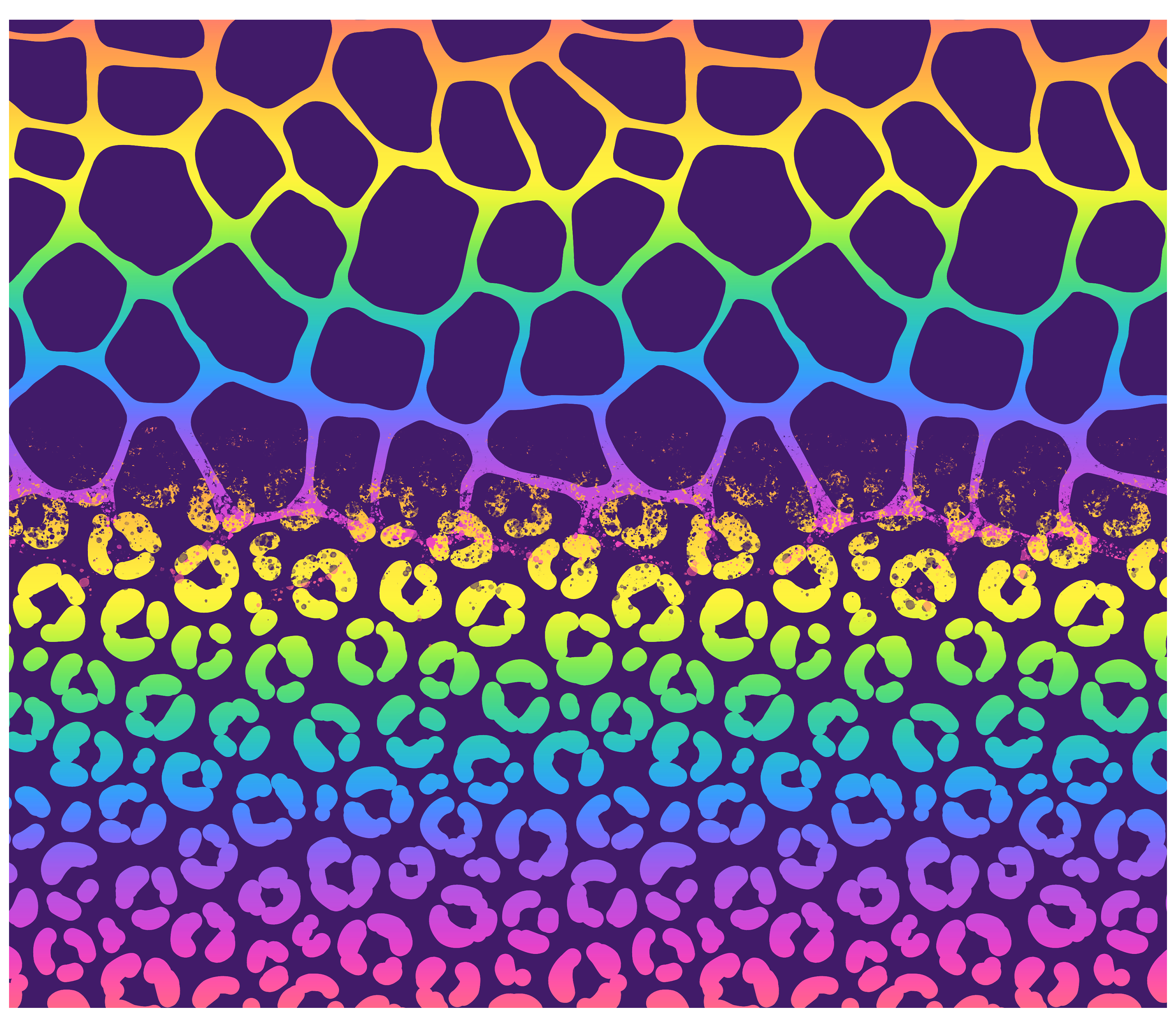 Sublimation Tumbler Wrap - Neon Cheetah Giraffe - The Vinyl Haus Main image