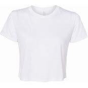 Bella Canvas Flowy Collection Crop T-Shirt- White