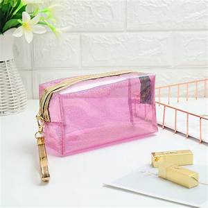 Customizable Glitter Clear Makeup Bags