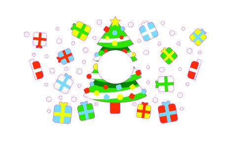Venti Cold Cup 24 oz Vinyl Wrap - Christmas Tree Full Wrap - The Vinyl Haus