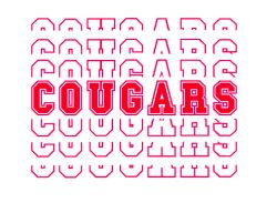 HTV Prints - Cougars Stacked - The Vinyl Haus Main image