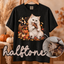 DTF PRINT - White Kitty with Turkey Leg Halftone