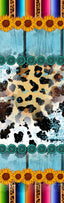 Serape Leopard Print with Sunflowers and Turquoise Pen Wrap 1.5 x 5 - The Vinyl Haus