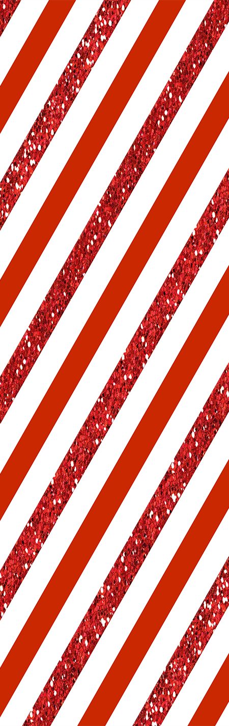 Glitter Candy Cane Striped Pen Wrap 1.5 x 4.75 - The Vinyl Haus
