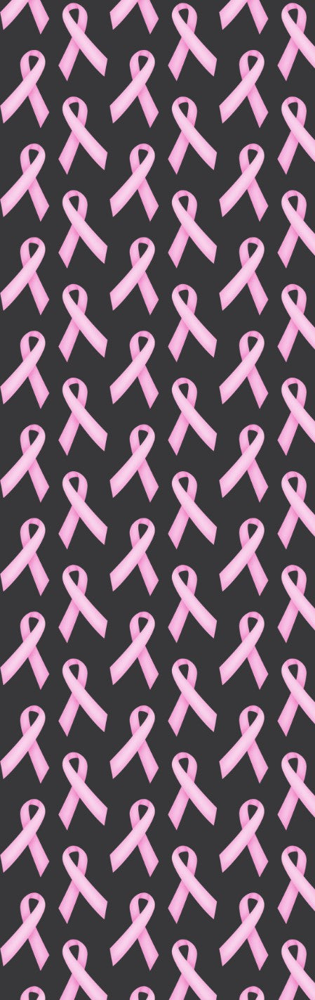 Pink Ribbons Black Background Pen Wrap 1.5 x 4.75 - The Vinyl Haus Main image