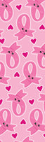 Cute Pink Ribbons Pen Wrap 1.5 x 4.75 - The Vinyl Haus