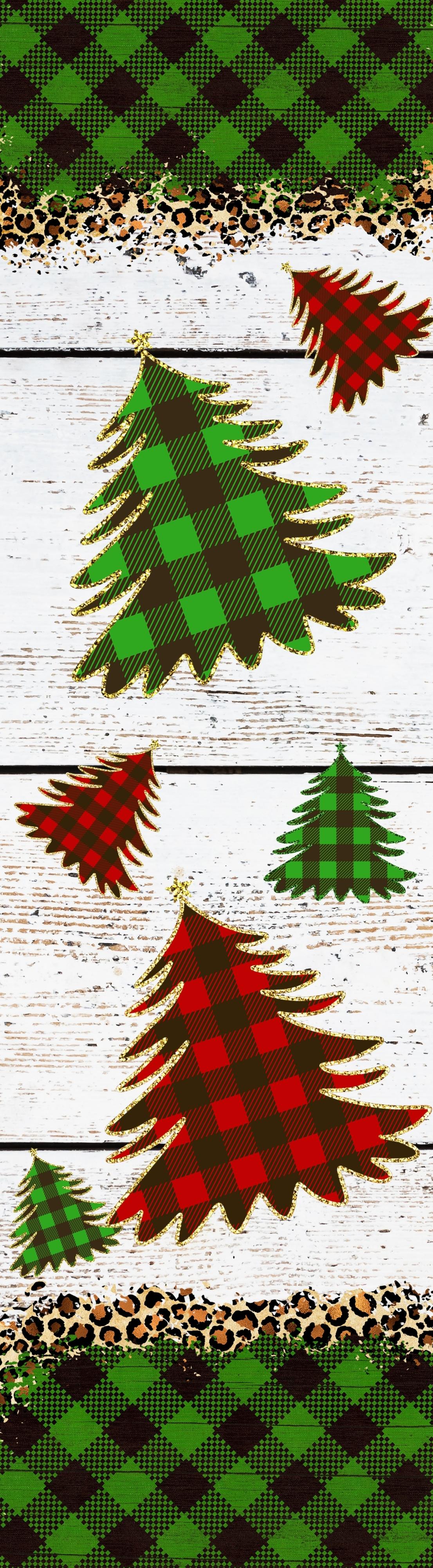 Buffalo Plaid Trees Pen Wrap 1.5 x 4.75 - The Vinyl Haus