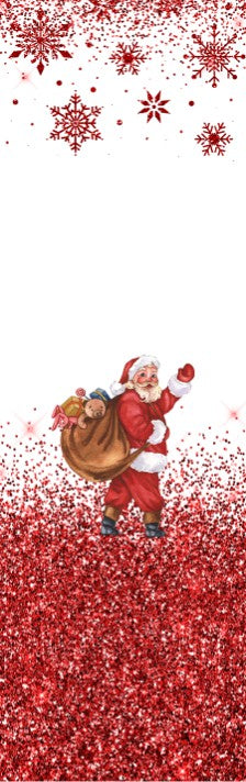 Santa Red Snowflakes Pen Wrap 1.5 x 4.75 - The Vinyl Haus Main image